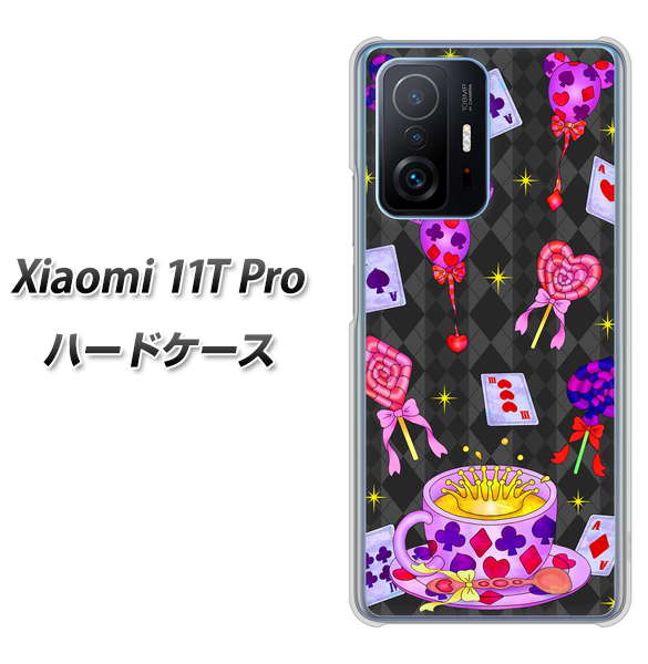Xiaomi 11T Pro 高画質仕上げ 背面印刷 ハードケース【AG818 トランプティー(黒)】