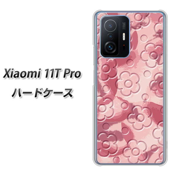 Xiaomi 11T Pro 高画質仕上げ 背面印刷 ハードケース【SC846 フラワーヴェルニ花ピンク(ローズヴェルール)】