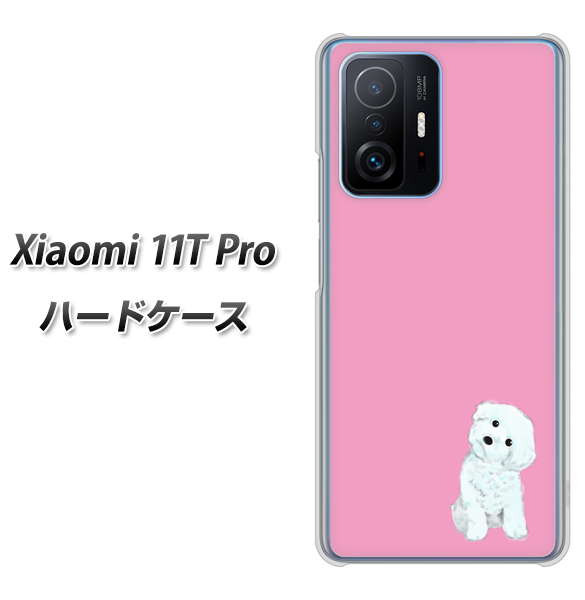 Xiaomi 11T Pro 高画質仕上げ 背面印刷 ハードケース【YJ069 トイプードルホワイト(ピンク)】
