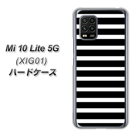 au Xiaomi（シャオミ）Mi 10 Lite 5G XIG01 高画質仕上げ 背面印刷 ハードケース【330 サイドボーダーブラック】