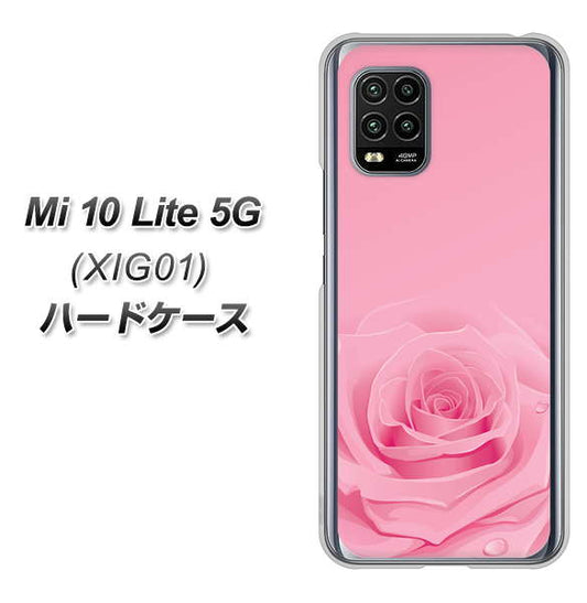 au Xiaomi(シャオミ)Mi 10 Lite 5G XIG01 高画質仕上げ 背面印刷 ハードケース【401 ピンクのバラ】