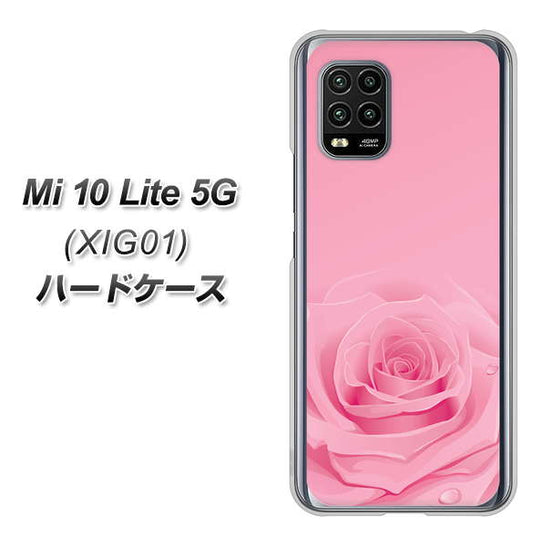 au Xiaomi（シャオミ）Mi 10 Lite 5G XIG01 高画質仕上げ 背面印刷 ハードケース【401 ピンクのバラ】