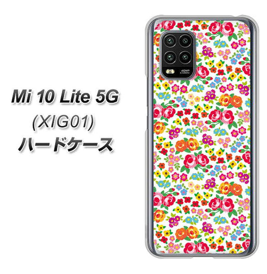 au Xiaomi（シャオミ）Mi 10 Lite 5G XIG01 高画質仕上げ 背面印刷 ハードケース【777 マイクロリバティプリントWH】