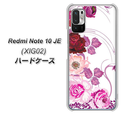 Redmi Note 10 JE XIG02 au 高画質仕上げ 背面印刷 ハードケース【116 ６月のバラ】