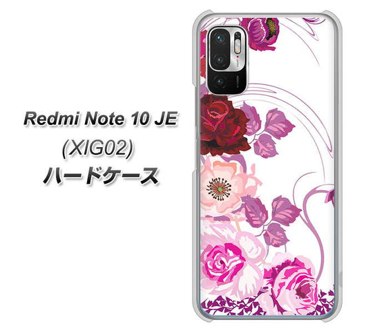 Redmi Note 10 JE XIG02 au 高画質仕上げ 背面印刷 ハードケース【116 6月のバラ】