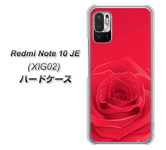 Redmi Note 10 JE XIG02 au 高画質仕上げ 背面印刷 ハードケース【395 赤いバラ】