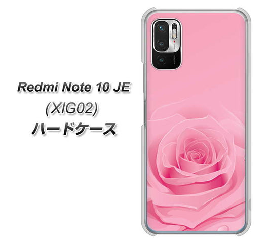 Redmi Note 10 JE XIG02 au 高画質仕上げ 背面印刷 ハードケース【401 ピンクのバラ】