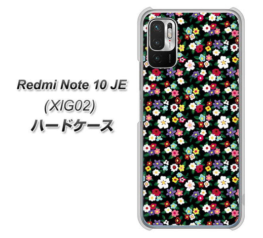 Redmi Note 10 JE XIG02 au 高画質仕上げ 背面印刷 ハードケース【778 マイクロリバティプリントBK】
