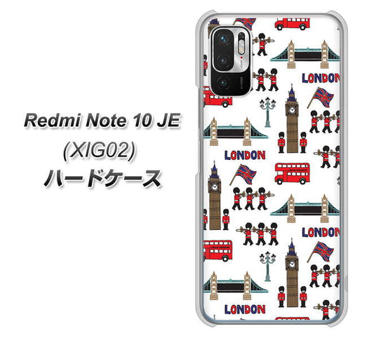 Redmi Note 10 JE XIG02 au 高画質仕上げ 背面印刷 ハードケース【EK811 ロンドンの街】