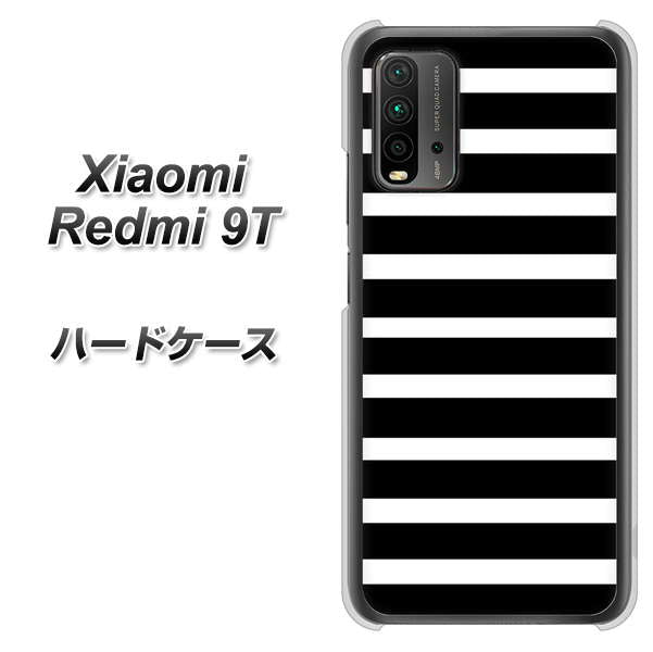 SIMフリー Xiaomi(シャオミ)Redmi 9T 高画質仕上げ 背面印刷 ハードケース【330 サイドボーダーブラック】
