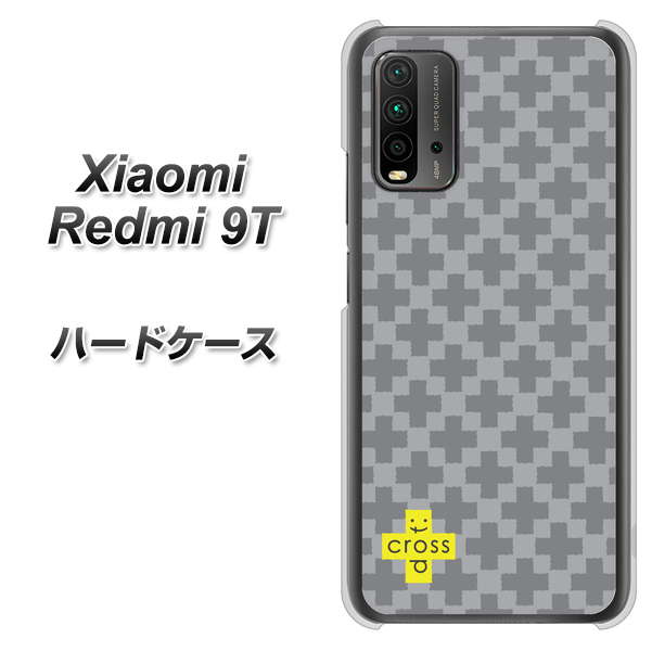 SIMフリー Xiaomi(シャオミ)Redmi 9T 高画質仕上げ 背面印刷 ハードケース【IB900 クロスドット_グレー】