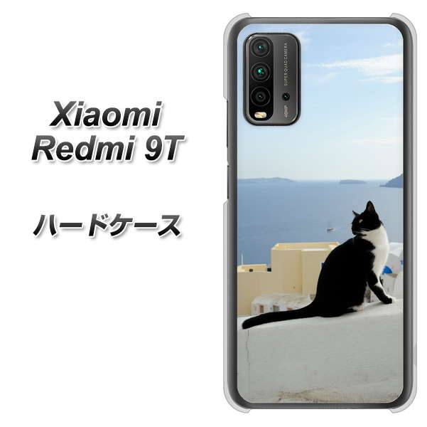 SIMフリー Xiaomi(シャオミ)Redmi 9T 高画質仕上げ 背面印刷 ハードケース【VA805 ネコと地中海】