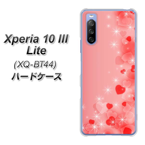 SIMフリー エクスペリア10 III Lite XQ-BT44 高画質仕上げ 背面印刷 ハードケース【003 ハート色の夢】