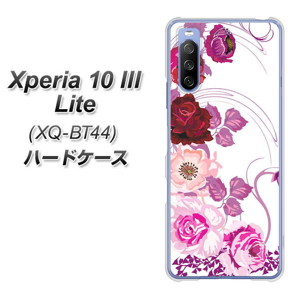 SIMフリー エクスペリア10 III Lite XQ-BT44 高画質仕上げ 背面印刷 ハードケース【116 6月のバラ】