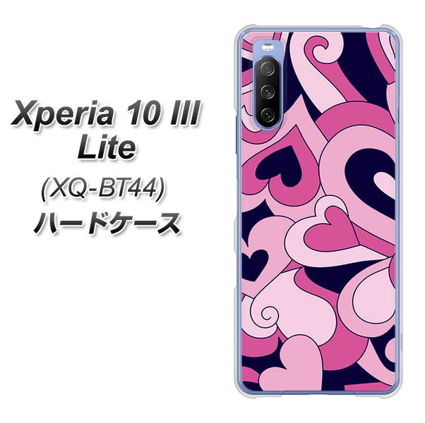 SIMフリー エクスペリア10 III Lite XQ-BT44 高画質仕上げ 背面印刷 ハードケース【223 ハートの調べ】