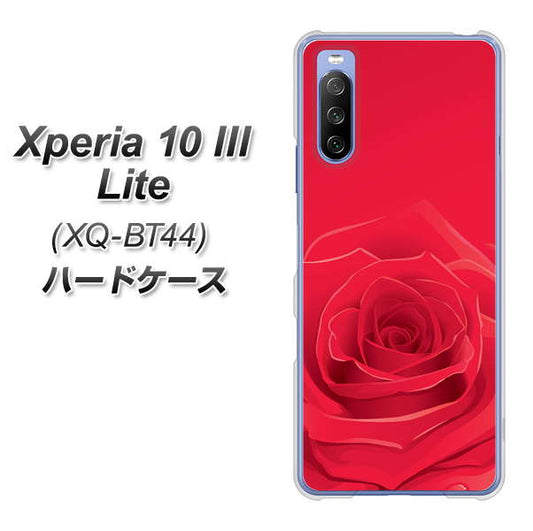 SIMフリー エクスペリア10 III Lite XQ-BT44 高画質仕上げ 背面印刷 ハードケース【395 赤いバラ】
