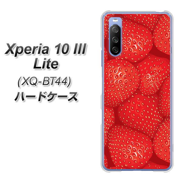 SIMフリー エクスペリア10 III Lite XQ-BT44 高画質仕上げ 背面印刷 ハードケース【444 ストロベリーウォール】