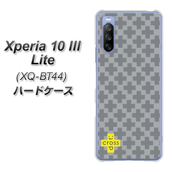 SIMフリー エクスペリア10 III Lite XQ-BT44 高画質仕上げ 背面印刷 ハードケース【IB900 クロスドット_グレー】