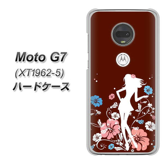 simフリー Moto G7 XT1962-5 高画質仕上げ 背面印刷 ハードケース【110 ハイビスカスと少女】