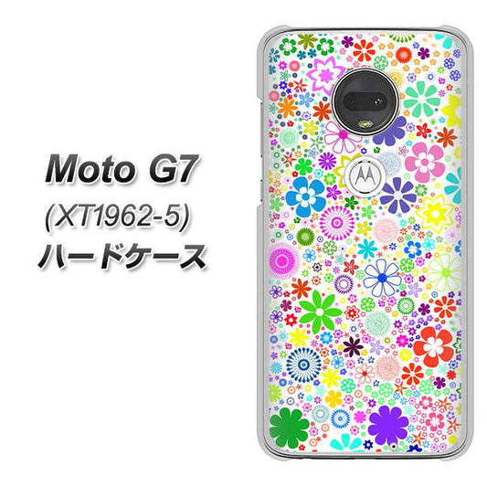 simフリー Moto G7 XT1962-5 高画質仕上げ 背面印刷 ハードケース【308 フラワーミックス】