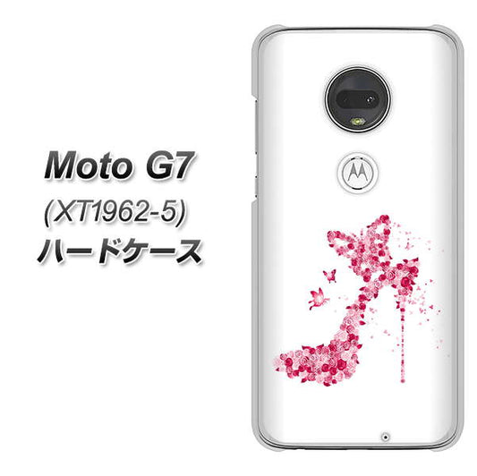 simフリー Moto G7 XT1962-5 高画質仕上げ 背面印刷 ハードケース【387 薔薇のハイヒール】