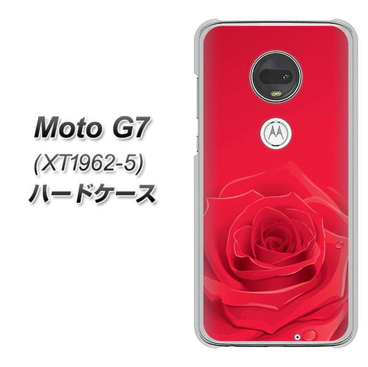 simフリー Moto G7 XT1962-5 高画質仕上げ 背面印刷 ハードケース【395 赤いバラ】