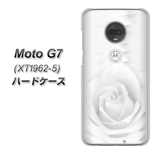 simフリー Moto G7 XT1962-5 高画質仕上げ 背面印刷 ハードケース【402 ホワイトRose】