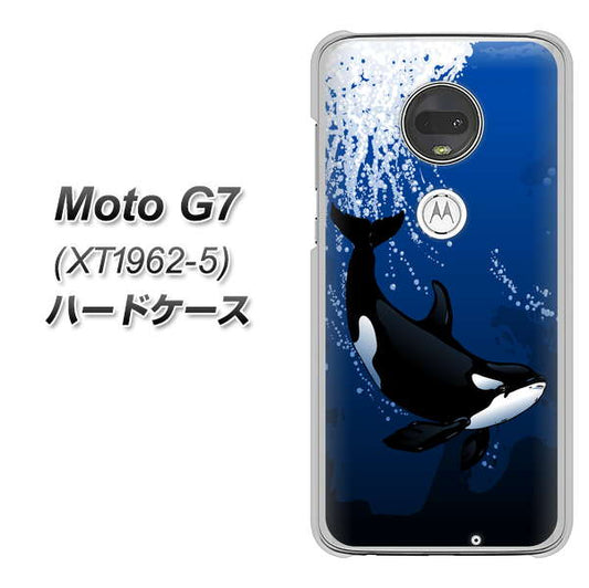 simフリー Moto G7 XT1962-5 高画質仕上げ 背面印刷 ハードケース【423 シャチ】