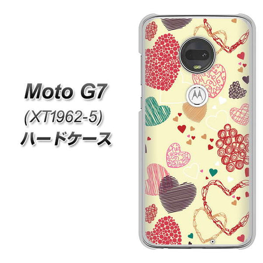 simフリー Moto G7 XT1962-5 高画質仕上げ 背面印刷 ハードケース【480 素朴なハート】