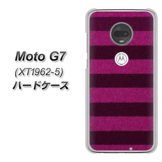 simフリー Moto G7 XT1962-5 高画質仕上げ 背面印刷 ハードケース【534 極太ボーダーPK&NV】