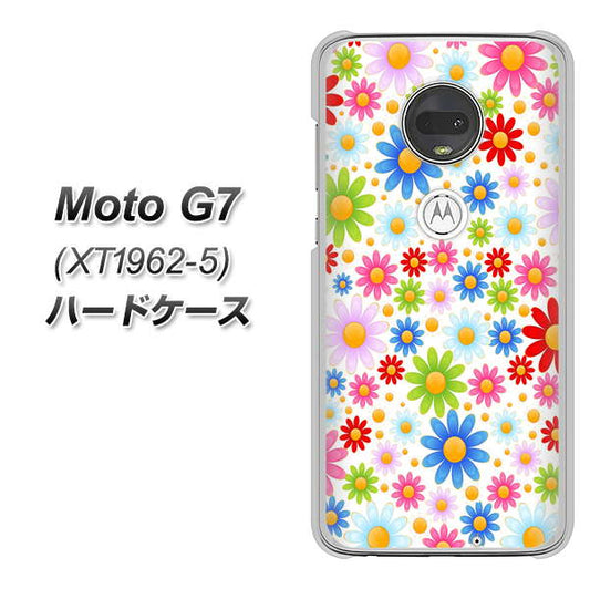 simフリー Moto G7 XT1962-5 高画質仕上げ 背面印刷 ハードケース【606 マーガレット】