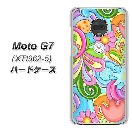 simフリー Moto G7 XT1962-5 高画質仕上げ 背面印刷 ハードケース【713 ミラクルフラワー】