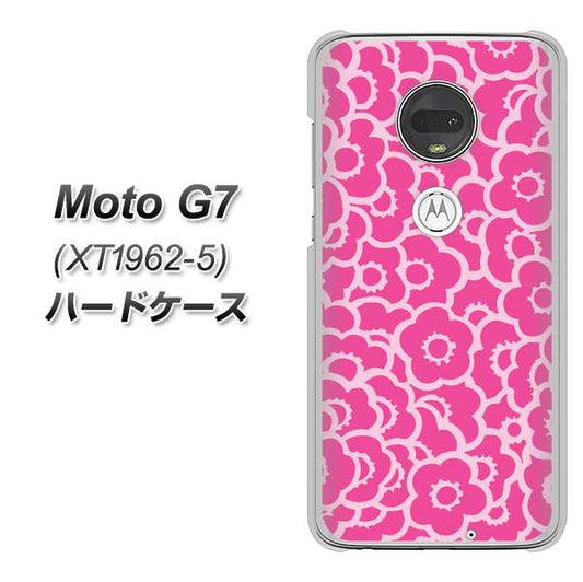 simフリー Moto G7 XT1962-5 高画質仕上げ 背面印刷 ハードケース【716 ピンクフラワー】