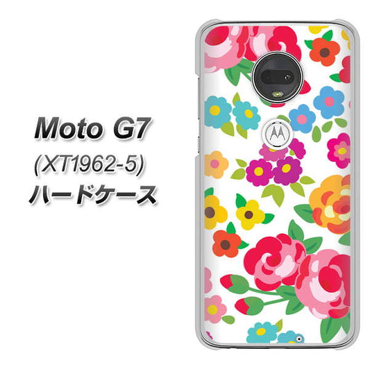 simフリー Moto G7 XT1962-5 高画質仕上げ 背面印刷 ハードケース【776 5月のフラワーガーデン】