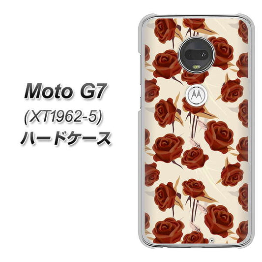 simフリー Moto G7 XT1962-5 高画質仕上げ 背面印刷 ハードケース【1157 クラシックローズ】