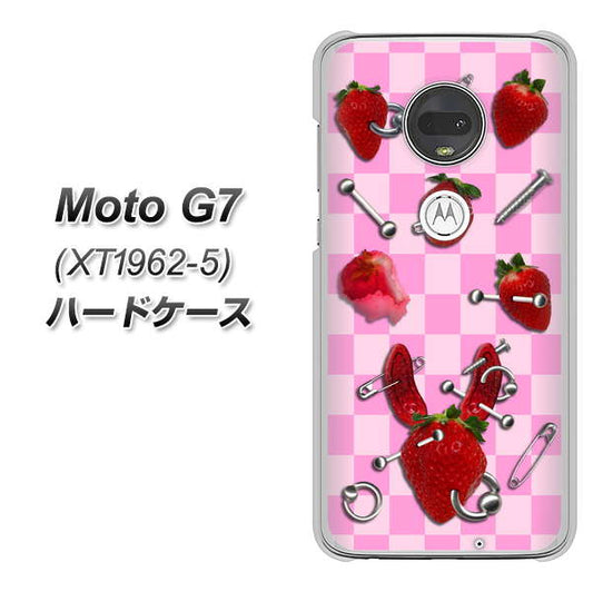 simフリー Moto G7 XT1962-5 高画質仕上げ 背面印刷 ハードケース【AG832 苺パンク(ピンク)】