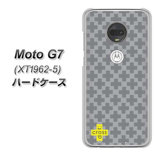 simフリー Moto G7 XT1962-5 高画質仕上げ 背面印刷 ハードケース【IB900  クロスドット_グレー】