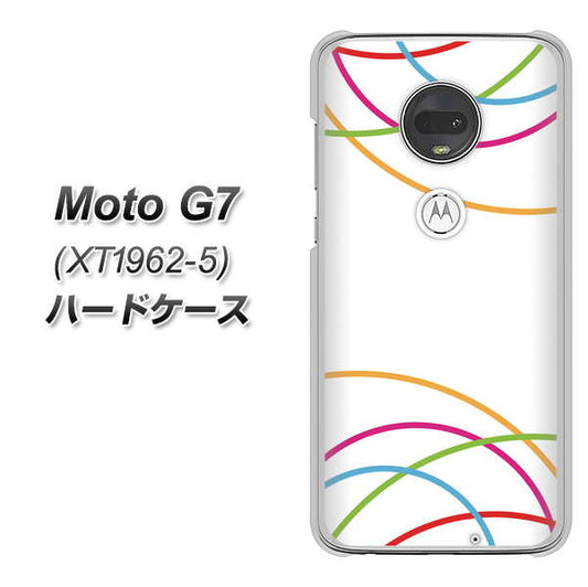 simフリー Moto G7 XT1962-5 高画質仕上げ 背面印刷 ハードケース【IB912  重なり合う曲線】