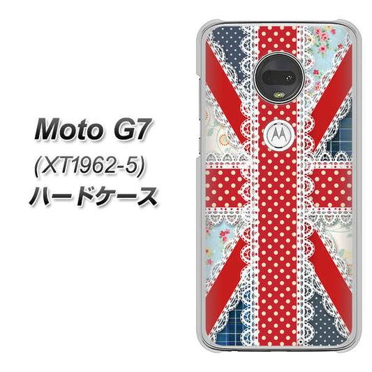 simフリー Moto G7 XT1962-5 高画質仕上げ 背面印刷 ハードケース【SC805 ユニオンジャック レース】