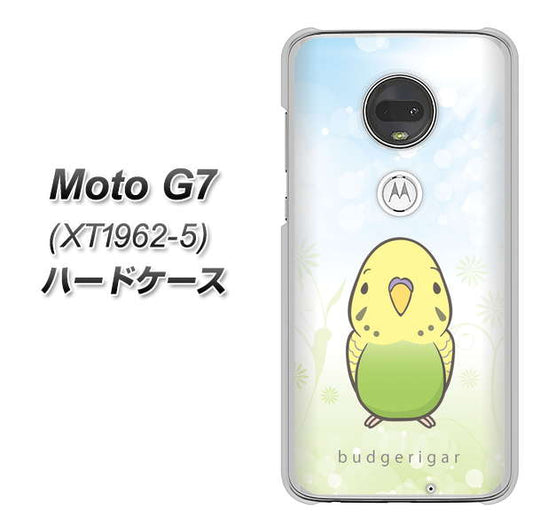 simフリー Moto G7 XT1962-5 高画質仕上げ 背面印刷 ハードケース【SC838 セキセイインコ グリーン】