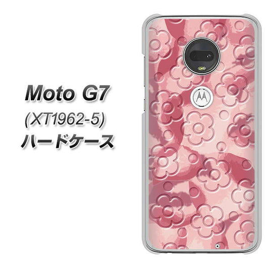 simフリー Moto G7 XT1962-5 高画質仕上げ 背面印刷 ハードケース【SC846 フラワーヴェルニ花ピンク（ローズヴェルール）】