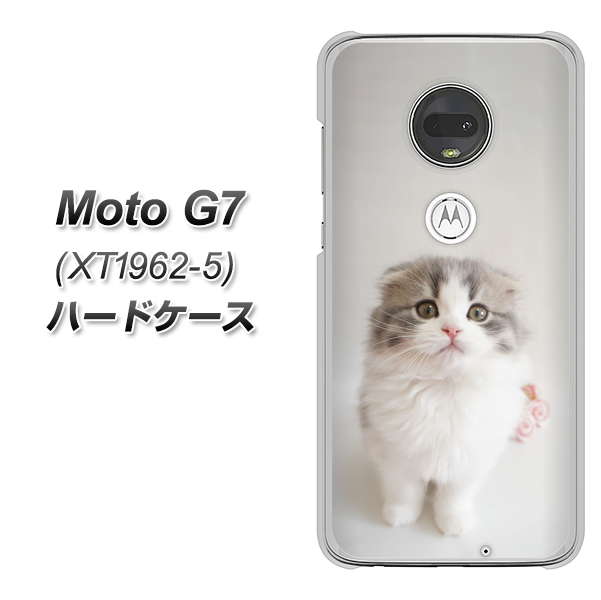 simフリー Moto G7 XT1962-5 高画質仕上げ 背面印刷 ハードケース【VA803 まっていますネコ】