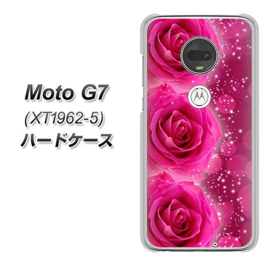 simフリー Moto G7 XT1962-5 高画質仕上げ 背面印刷 ハードケース【VA815 3連のバラ】