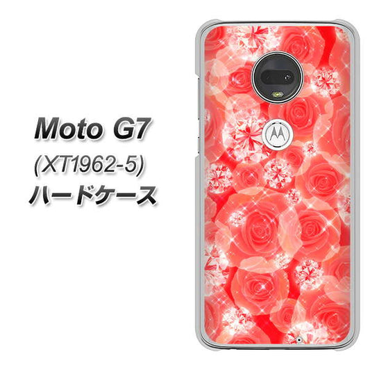 simフリー Moto G7 XT1962-5 高画質仕上げ 背面印刷 ハードケース【VA816 ダイヤモンドとバラ】