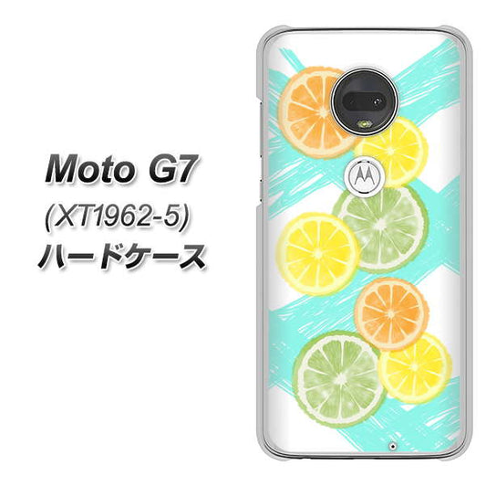 simフリー Moto G7 XT1962-5 高画質仕上げ 背面印刷 ハードケース【YJ183 オレンジライム】