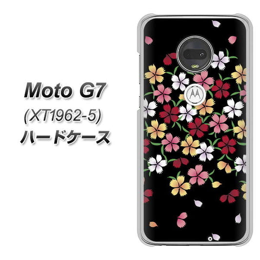 simフリー Moto G7 XT1962-5 高画質仕上げ 背面印刷 ハードケース【YJ323 和柄 なでしこ】