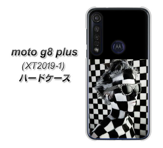 SIMフリー moto g8 plus XT2019-1 高画質仕上げ 背面印刷 ハードケース【357 bk&wh】