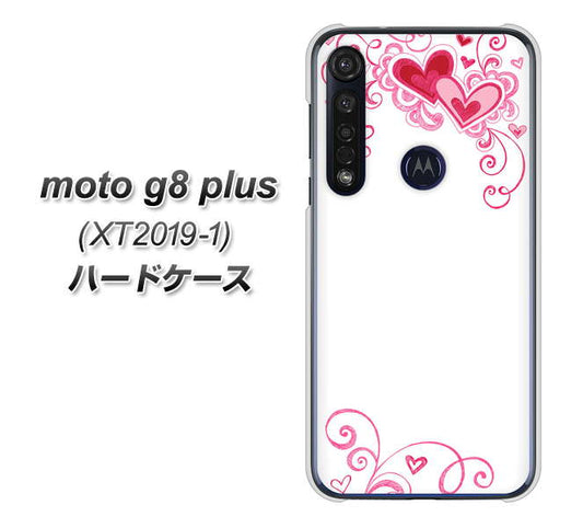SIMフリー moto g8 plus XT2019-1 高画質仕上げ 背面印刷 ハードケース【365 ハートフレーム】