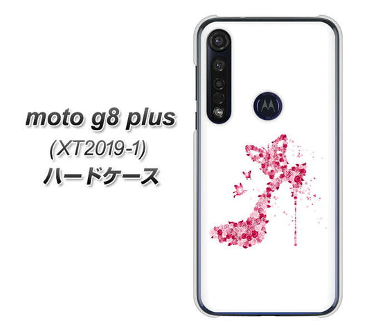SIMフリー moto g8 plus XT2019-1 高画質仕上げ 背面印刷 ハードケース【387 薔薇のハイヒール】