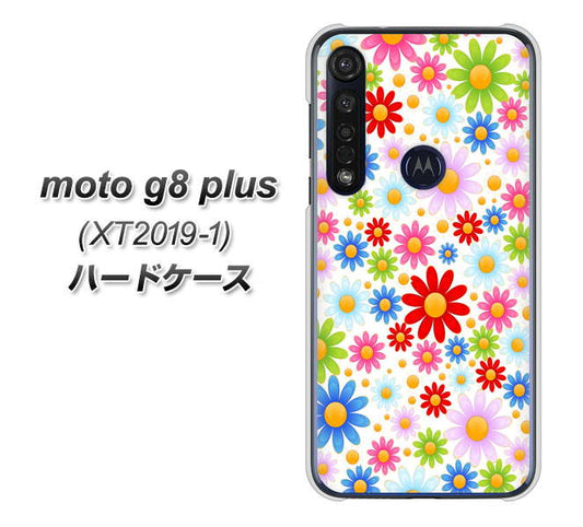 SIMフリー moto g8 plus XT2019-1 高画質仕上げ 背面印刷 ハードケース【606 マーガレット】